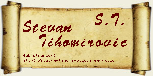 Stevan Tihomirović vizit kartica